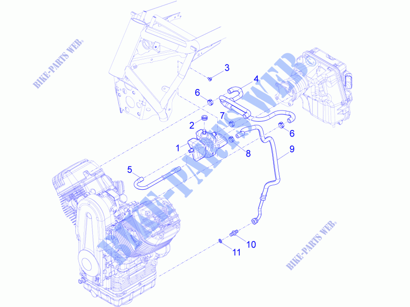 Blow by system for MOTO GUZZI Eldorado E3 ABS 2016