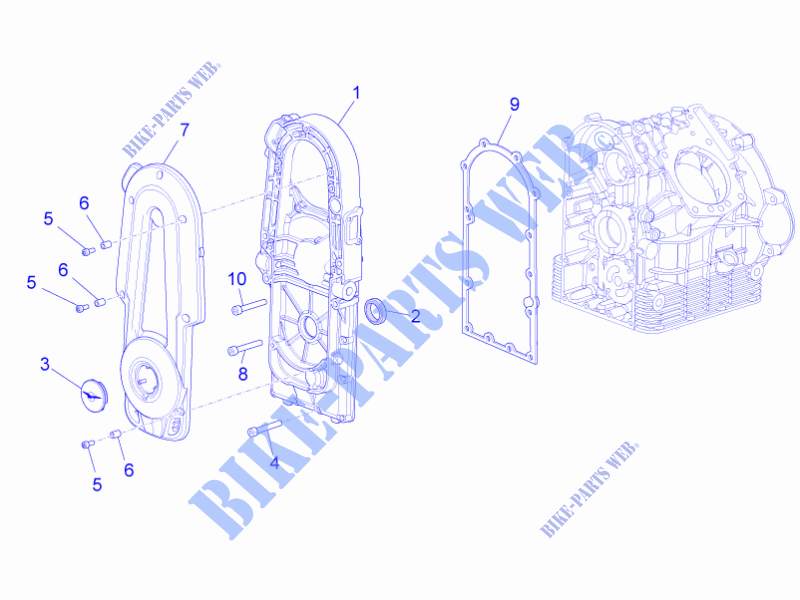 Crankcases I for MOTO GUZZI Eldorado E3 ABS 2016