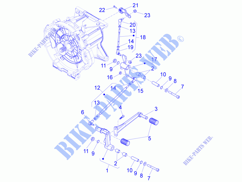 Gear lever for MOTO GUZZI Eldorado E3 ABS 2016