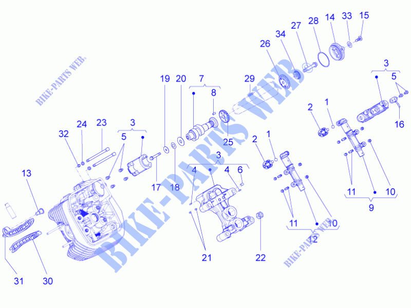 LH cylinder timing system I for MOTO GUZZI Eldorado E3 ABS 2015