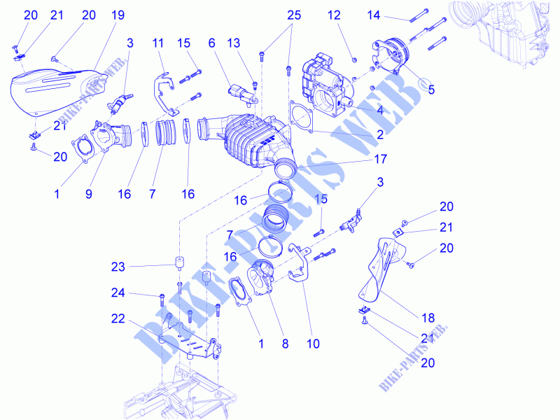 Throttle body for MOTO GUZZI Eldorado E3 ABS 2016
