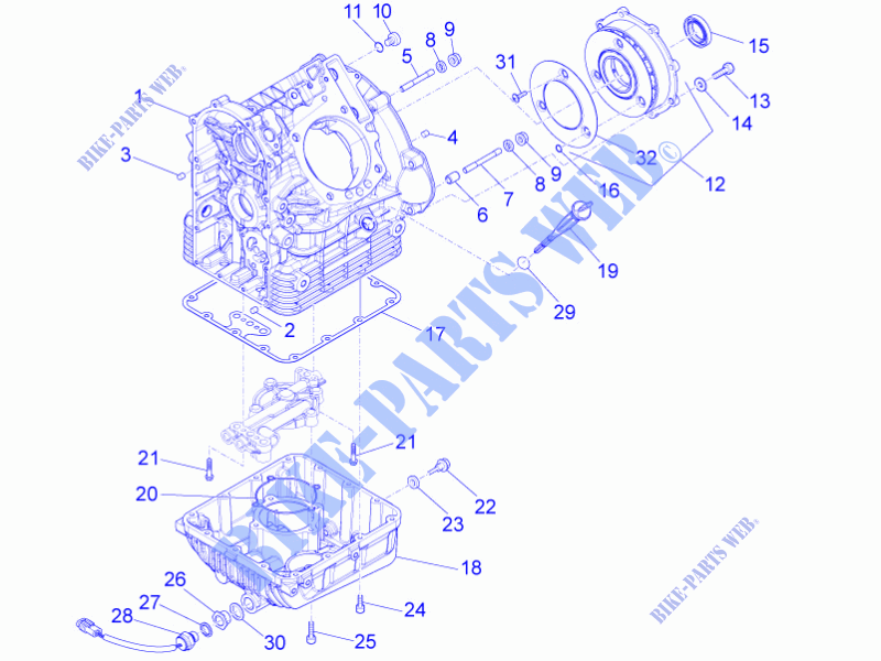 Crankcases I for MOTO GUZZI Eldorado E4 ABS 2016