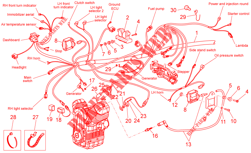 Electrical system I for MOTO GUZZI Griso S.E. 8V E3 2015