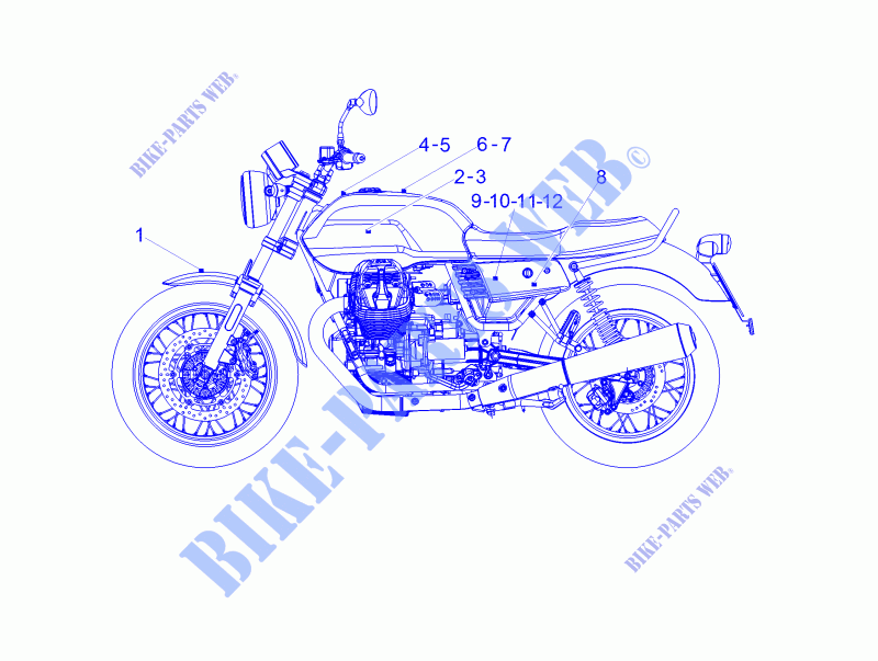 Decal for MOTO GUZZI V7 III Special 750 E4 ABS 2017