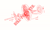 Front wheel, spokes for MOTO GUZZI T3 e Derivati Calif./T4/Pol./CC/PA 1984