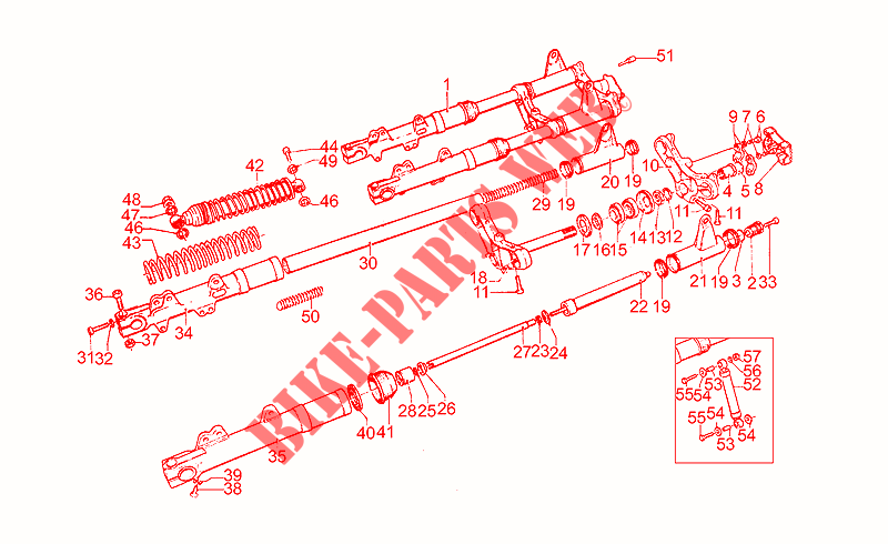 Front/rear shock absorber for MOTO GUZZI T3 e Derivati Calif./T4/Pol./CC/PA 1981