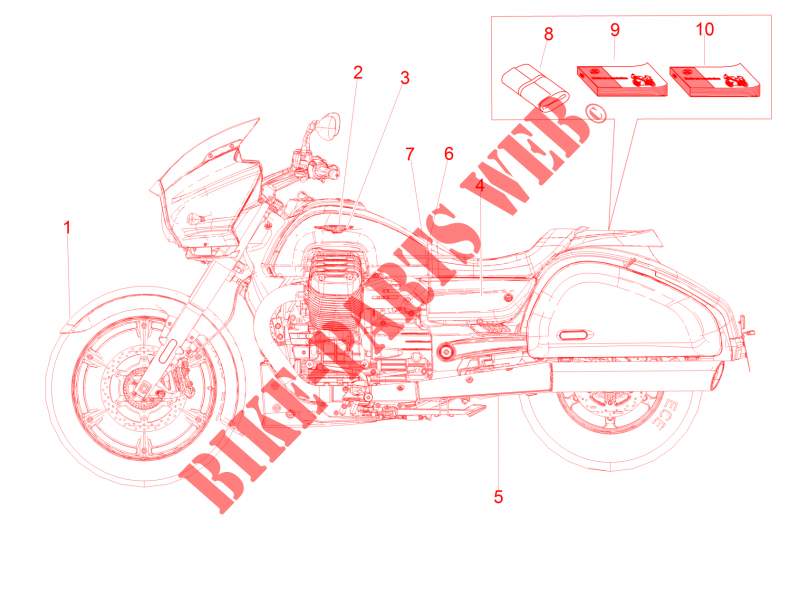 Decal for MOTO GUZZI MGX 21 FLYING FORTRESS 2016