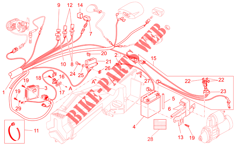 Rear electrical system for MOTO GUZZI Nevada Classic IE 2008