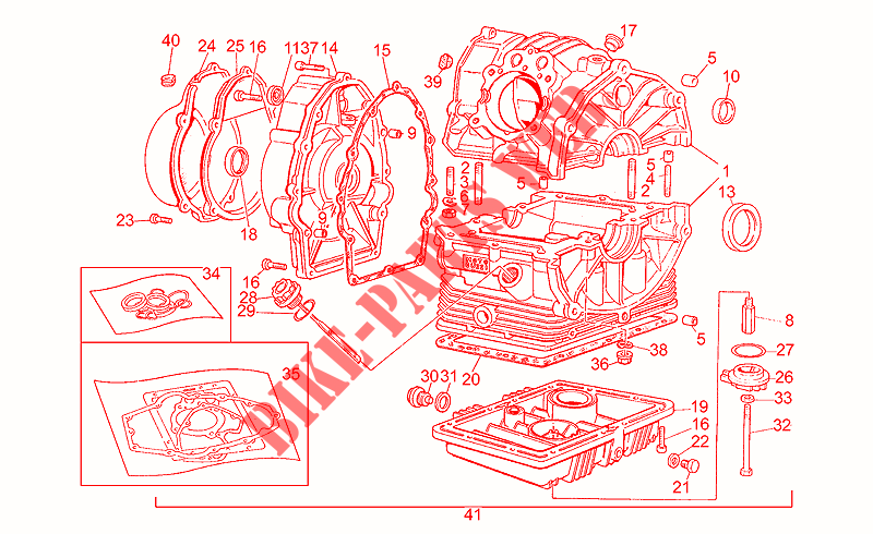 Crankcase for MOTO GUZZI NTX 1988