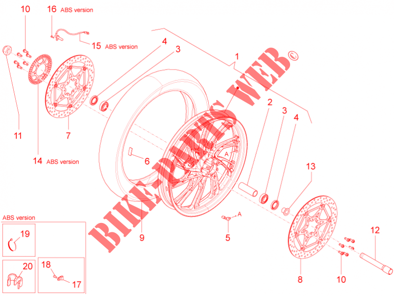 Front wheel II for MOTO GUZZI Stelvio 8V STD - NTX 2014