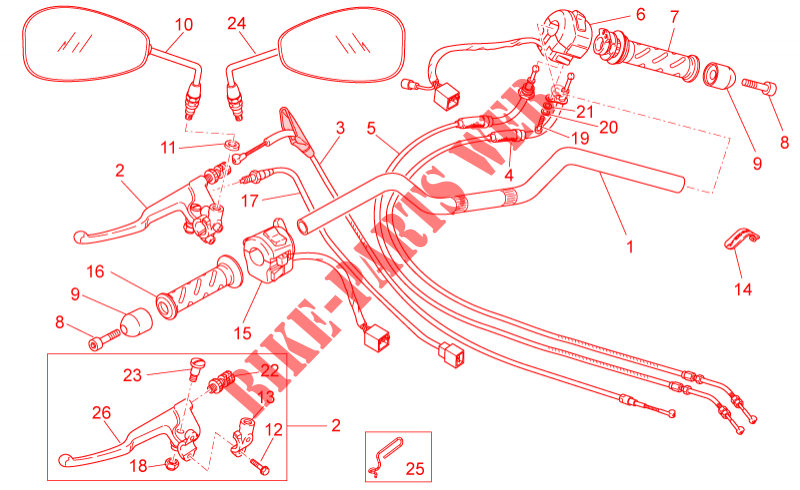 Handlebar   Controls for MOTO GUZZI V7 II Stone ABS 2015
