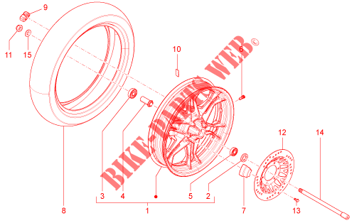 Rear wheel II for MOTO GUZZI V7 Stone 2014